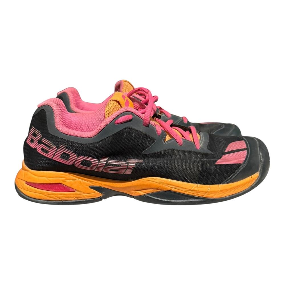 Babolat Men’s Size 6 Tennis Shoe Black Orange Sneakers Athletic Low Top Active - Picture 2 of 10